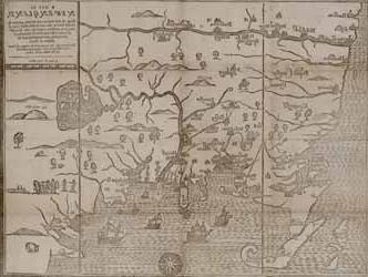 A Map of New-England Woodcut
